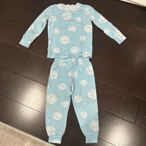 ESME Blue Smiley Long Sleeve Pajamas Set Size 18 Months